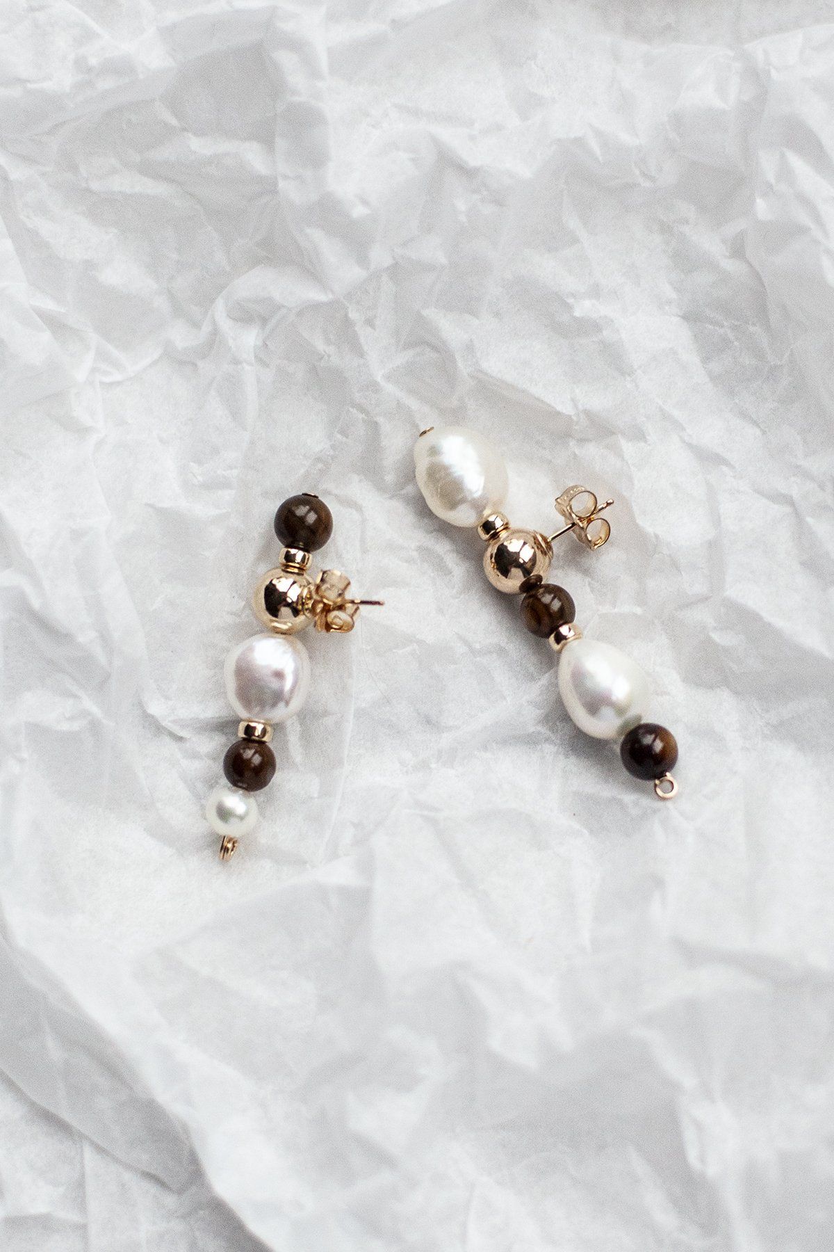 Brown mother of pearl Totem poles