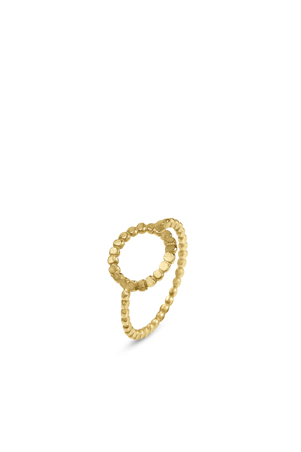 IT ring with circle - 14K Gold
