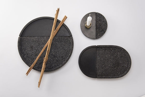 Lava stone trays - Set of 3